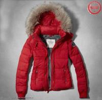 kvinders abercrombie fitch damejakker fur hooded rood Goedkope Retail vbdpr662